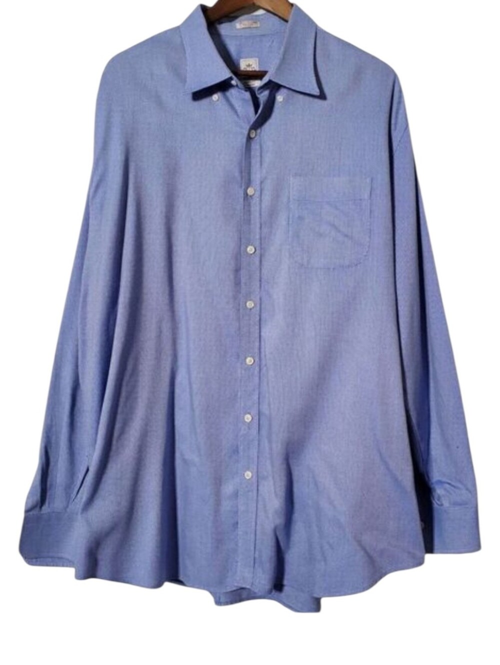 Peter Millar Nanoluxe Twill Shirt Size 2XL Button Up Long Sleeve Blue Mens
